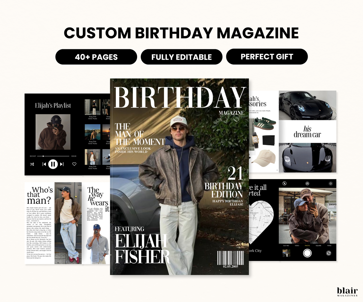 Custom Birthday Magazine for Boyfriend