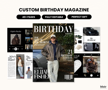 Custom Birthday Magazine for Boyfriend