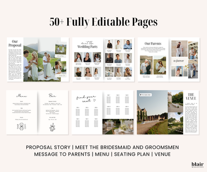 Custom Wedding Magazine Template