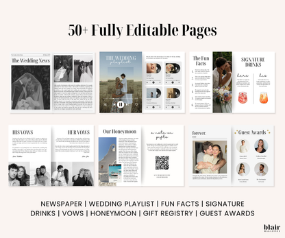Custom Wedding Magazine Template