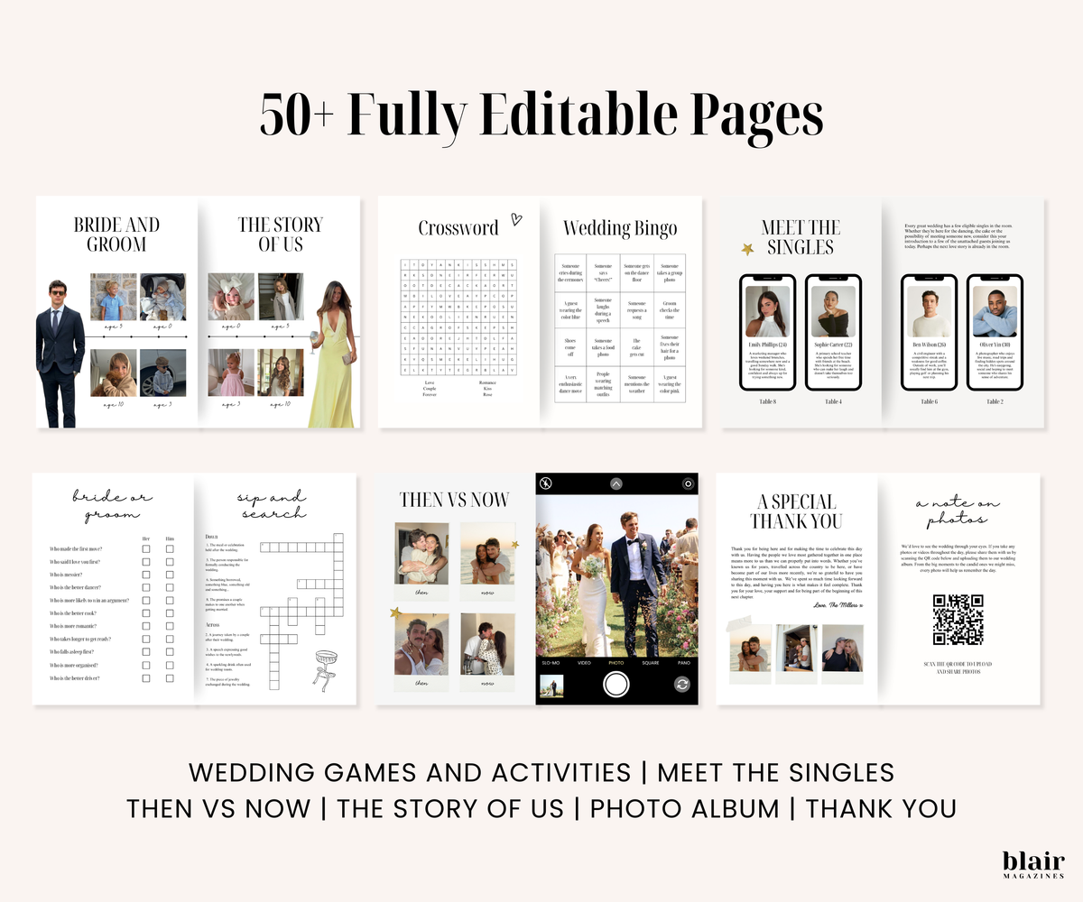 Custom Wedding Magazine Template