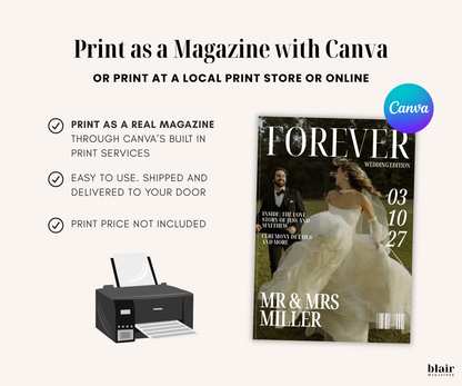 Custom Wedding Magazine Template