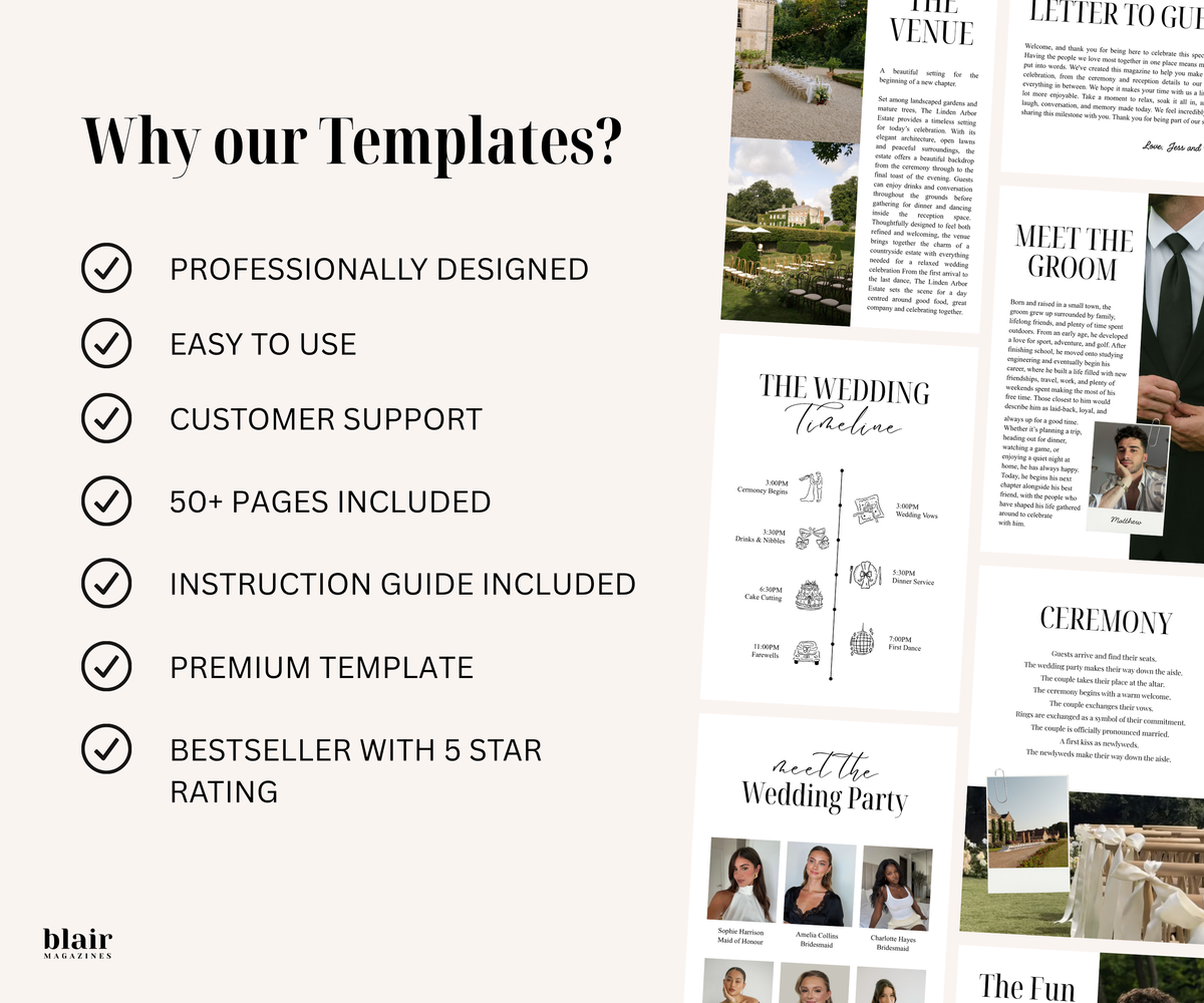 Custom Wedding Magazine Template