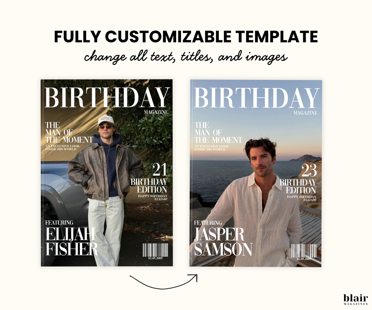 Custom Birthday Magazine for Boyfriend