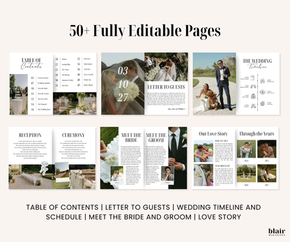 Custom Wedding Magazine Template