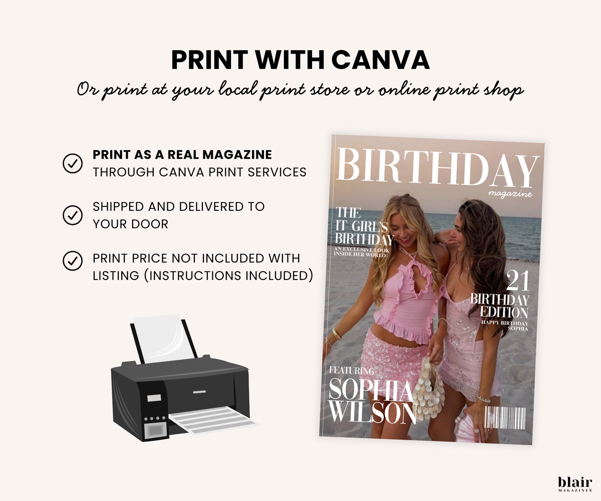 Custom Birthday Magazine Template