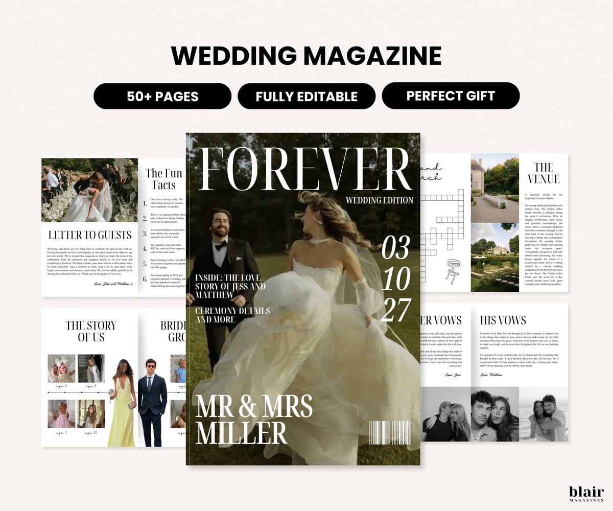 Custom Wedding Magazine Template