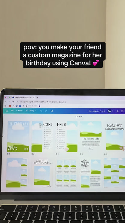 Custom Birthday Magazine Template