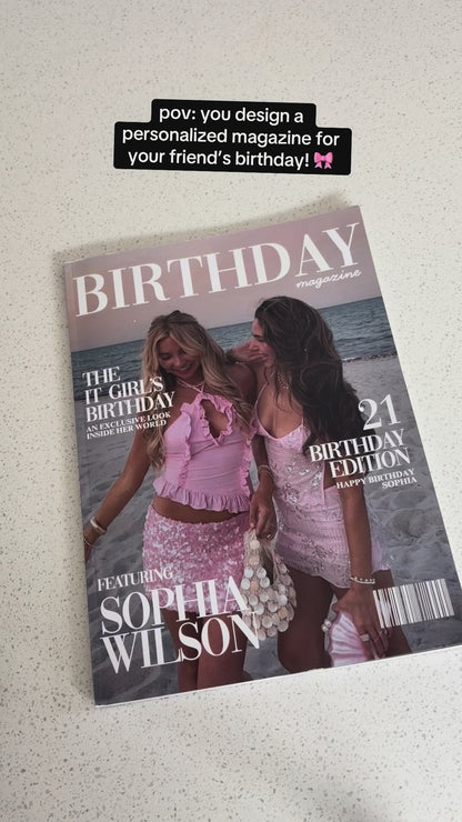 Custom Birthday Magazine Template